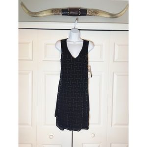 French connection, little black dress with bead detail